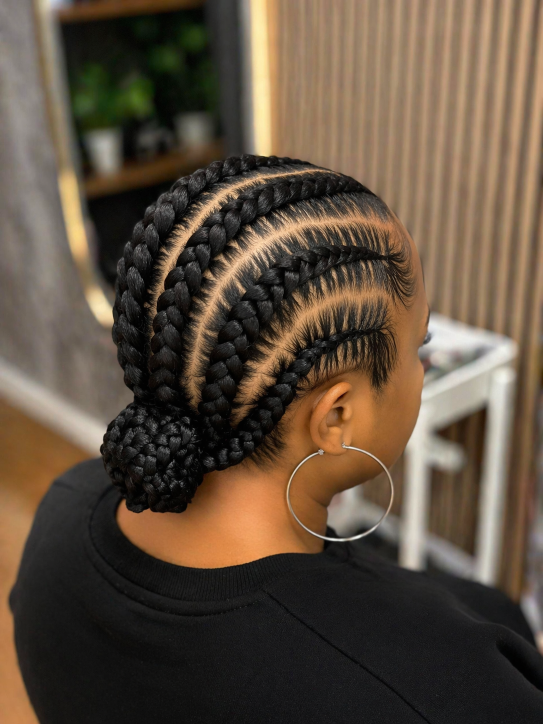 Sleek Cornrow Bun